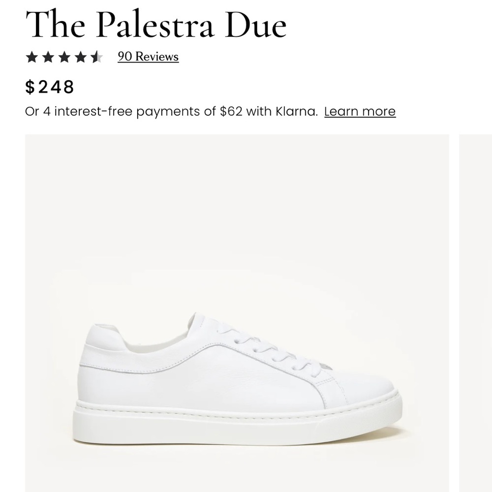 M. GEMI Sneaker. The Palestra Due Women’s white leather - EU Size 39.5.